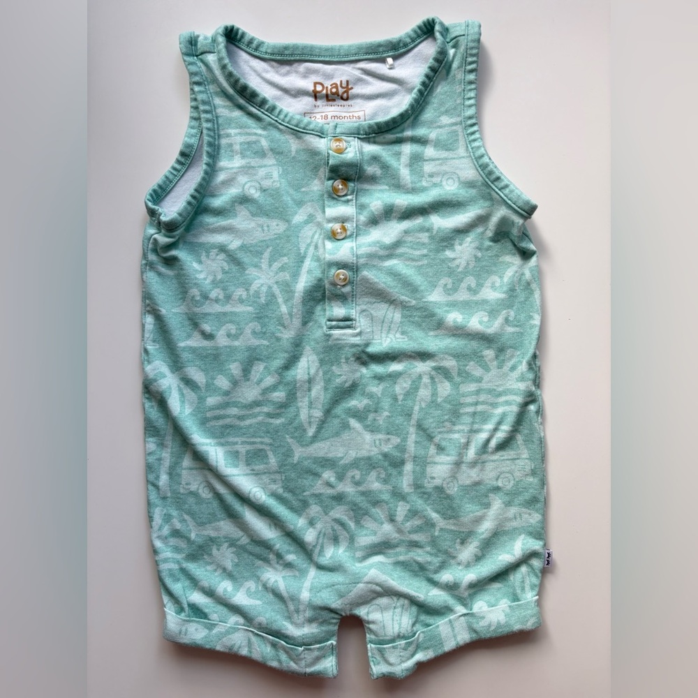 Little Sleepies PLAY Henley Romper 12-18M